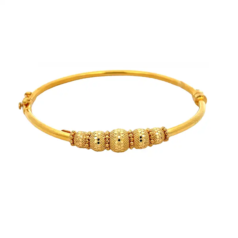 22K Gold Fashion Bangle - Free size